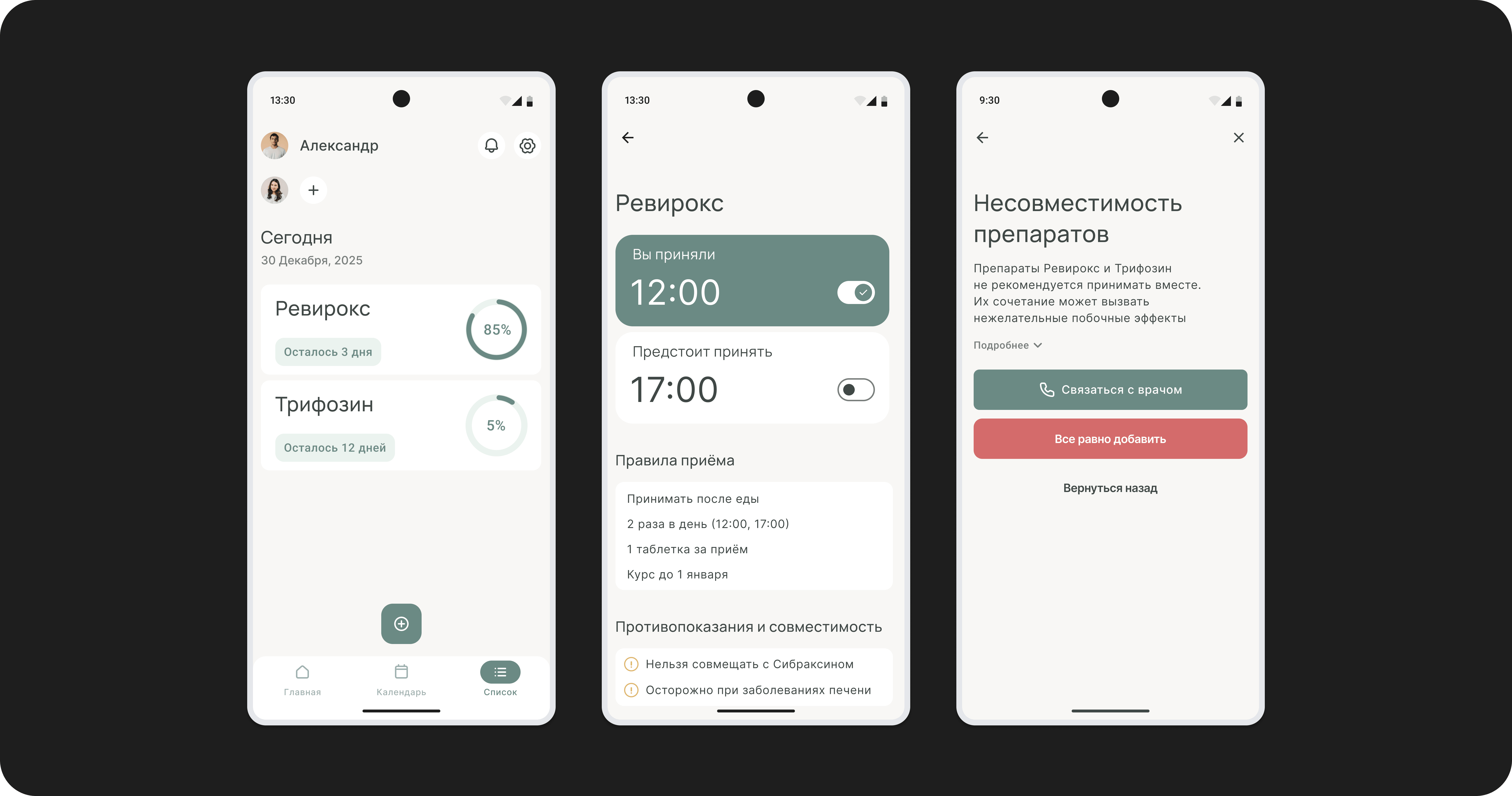 Список препаратов